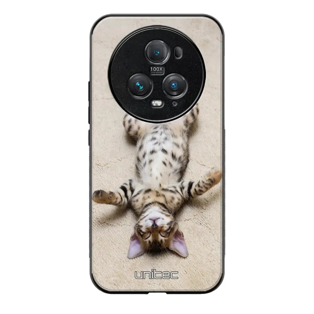 Honor Magic 5 Pro kissa suojakuoret - Relaxing Cat - Ei