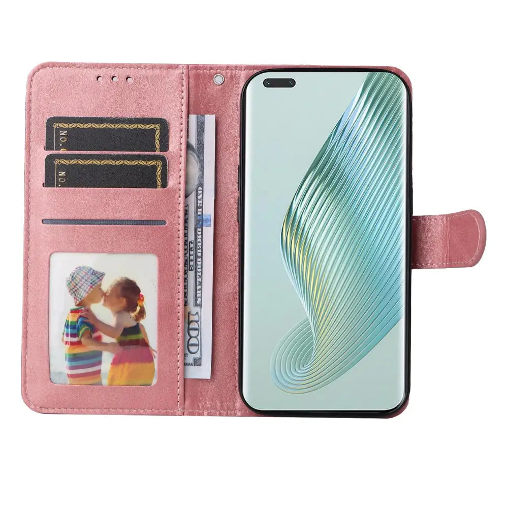 Honor Magic 5 Pro Lompakko Suojakuori – Ruusukulta