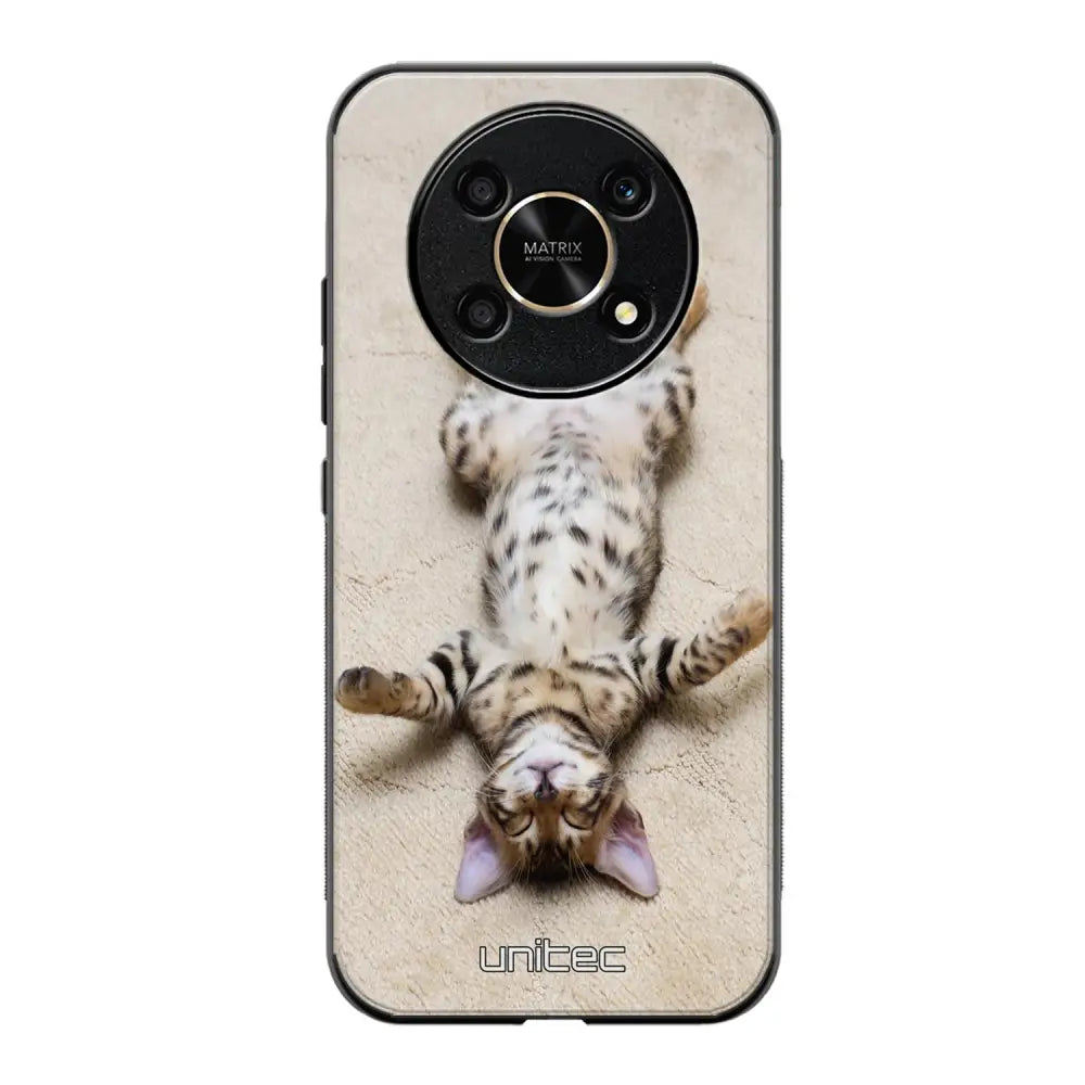 Honor Magic 6 Lite kissa suojakuoret - Relaxing Cat - Ei