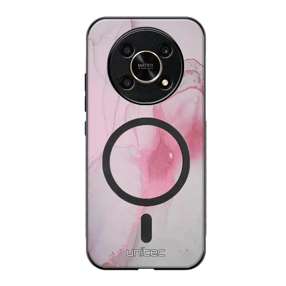 Honor Magic 6 Lite marmori suojakuoret - Pink Pok Rie