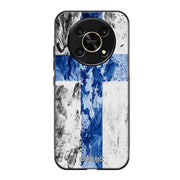 Honor Magic 6 Lite suojakuoret - Painted Finnish Flag - Ei