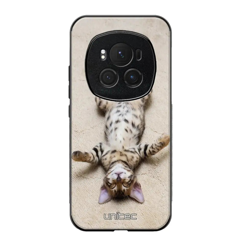 Honor Magic 6 Pro kissa suojakuoret - Relaxing Cat - Ei