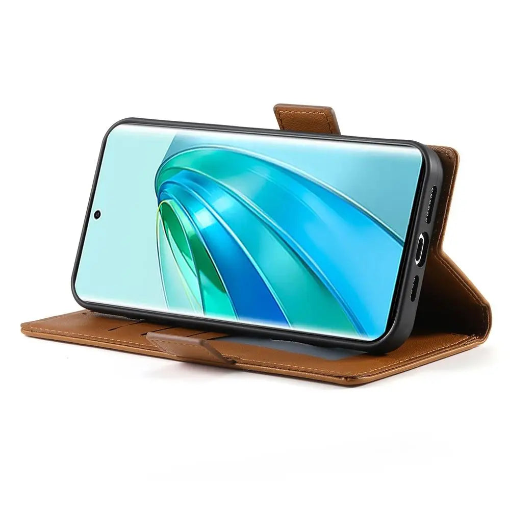 Honor Magic 7 Lite Lompakko Suojakuori - Ruskea