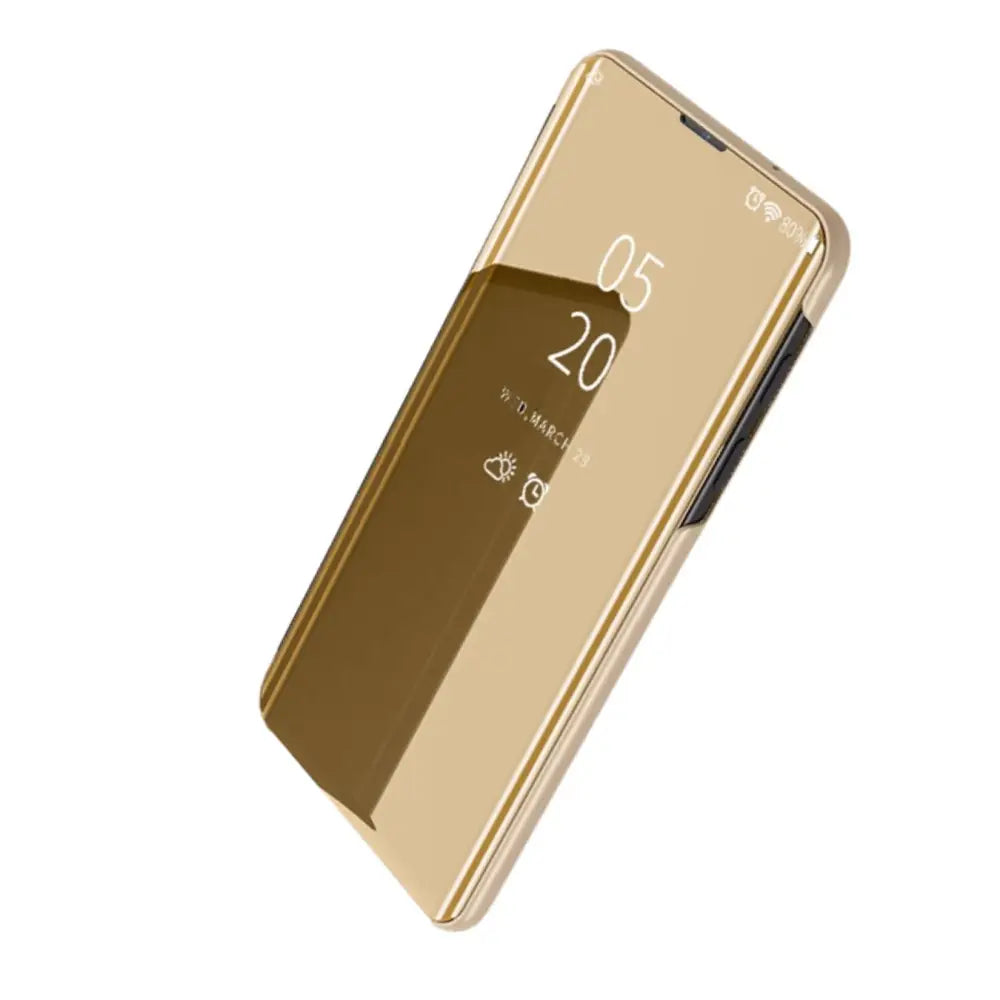 Kultainen peili flip suojakuori Honor X7b Smart 5G Flip puolustaa puhelinta tyylillä