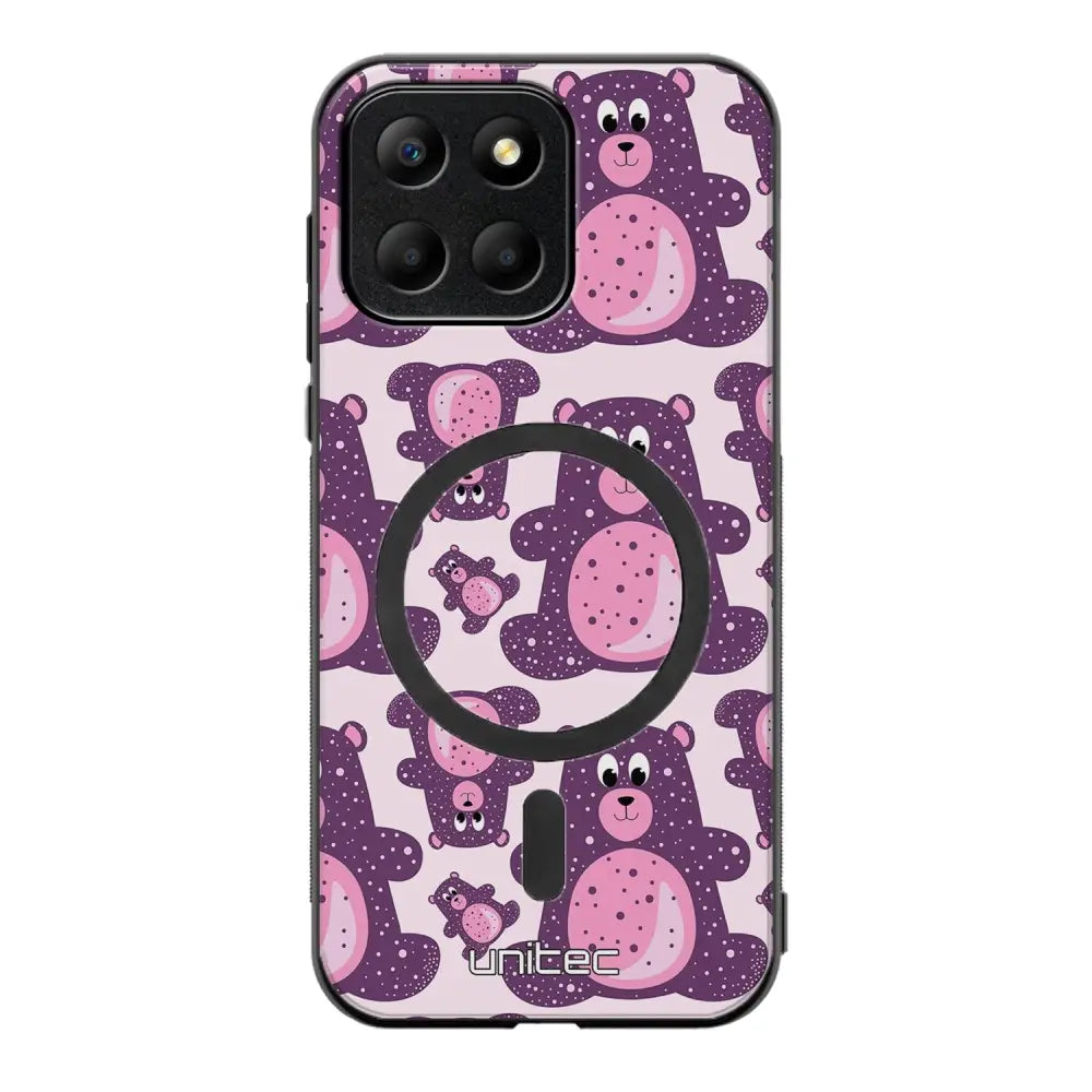 Honor X8 suojakuoret - Purple Teddy Bear