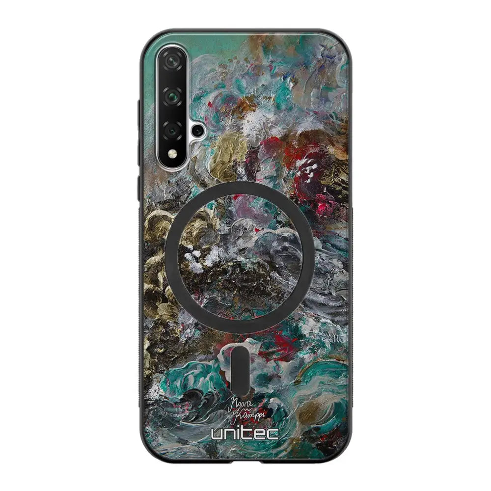 Huawei Nova 5T modern art suojakuoret - Heart Knows - Noora Kämppi