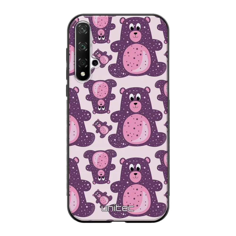 Huawei Nova 5T suojakuoret - Purple Teddy Bear - Ei