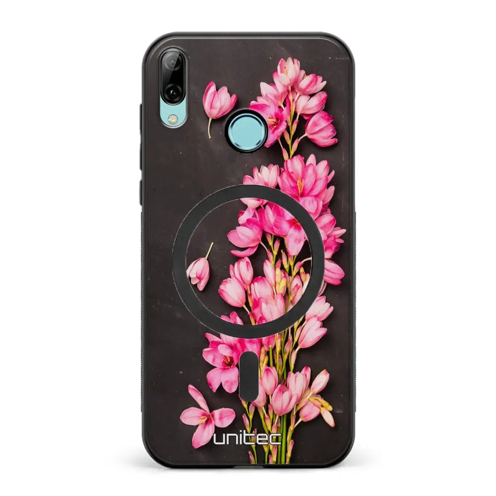 Huawei P Smart 2019 kukka suojakuoret - Pink Flowers
