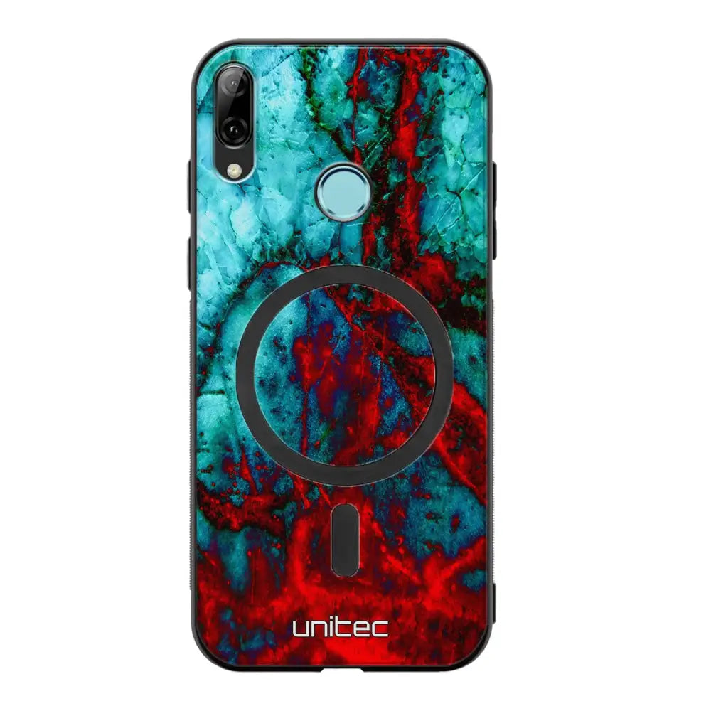 Huawei P Smart Z marmori suojakuoret - Blue Red Marble
