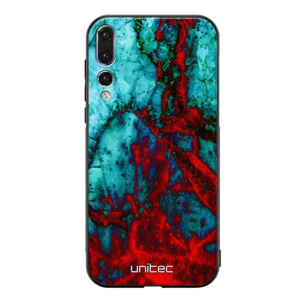 Huawei P20 Pro marmori suojakuoret - Blue Red Marble - Ei
