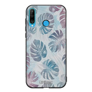 Huawei P30 Lite kukka suojakuoret - Monstera Texture - Ei