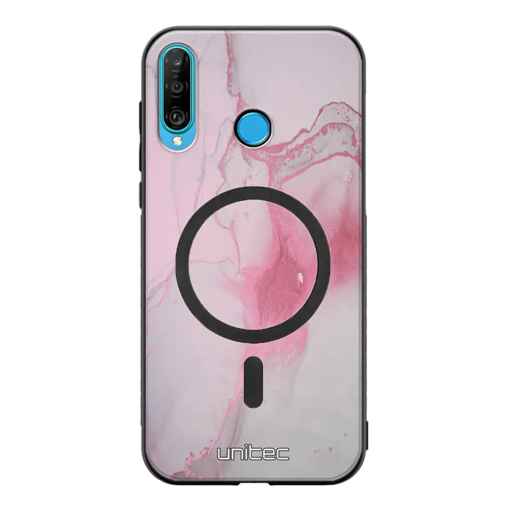 Huawei P30 Lite marmori suojakuoret - Pink Pok Rie