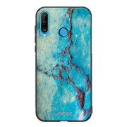 Huawei P30 Lite marmori suojakuoret - Turquoise Marble - Ei