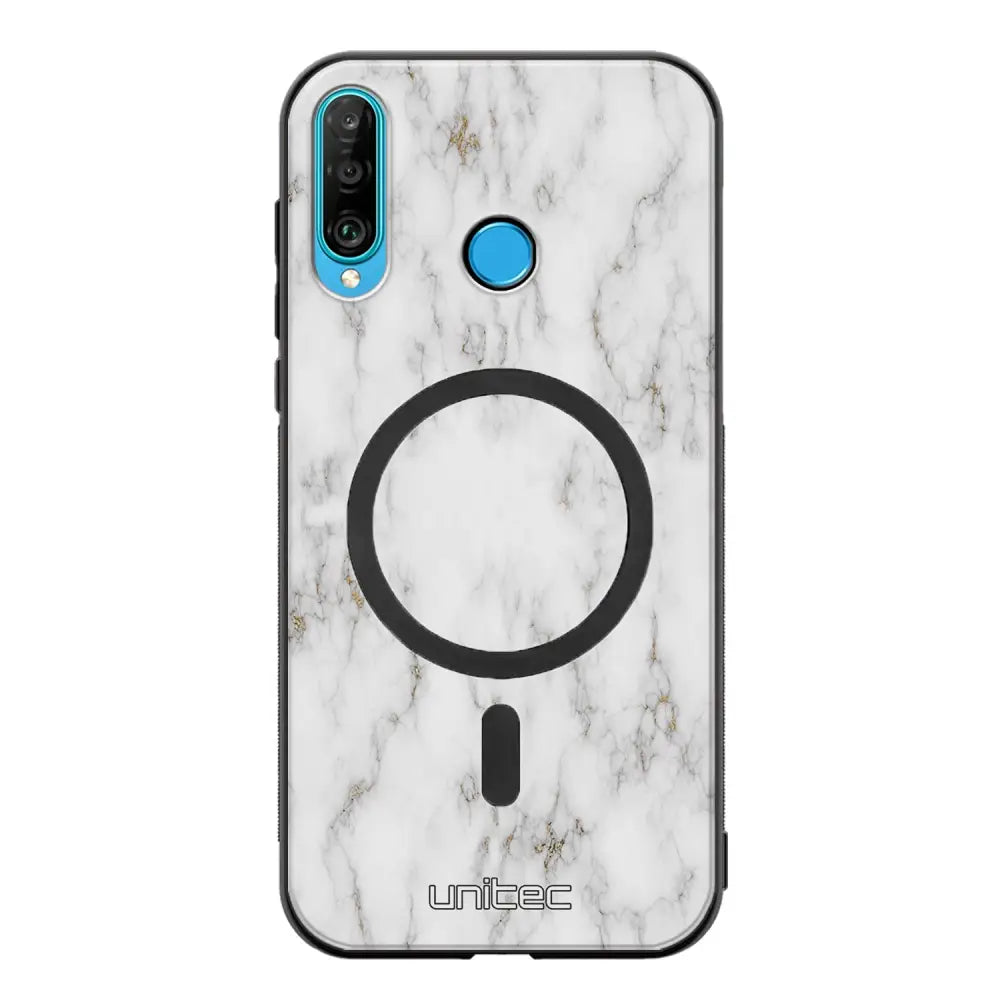 Huawei P30 Lite marmori suojakuoret - White Marble