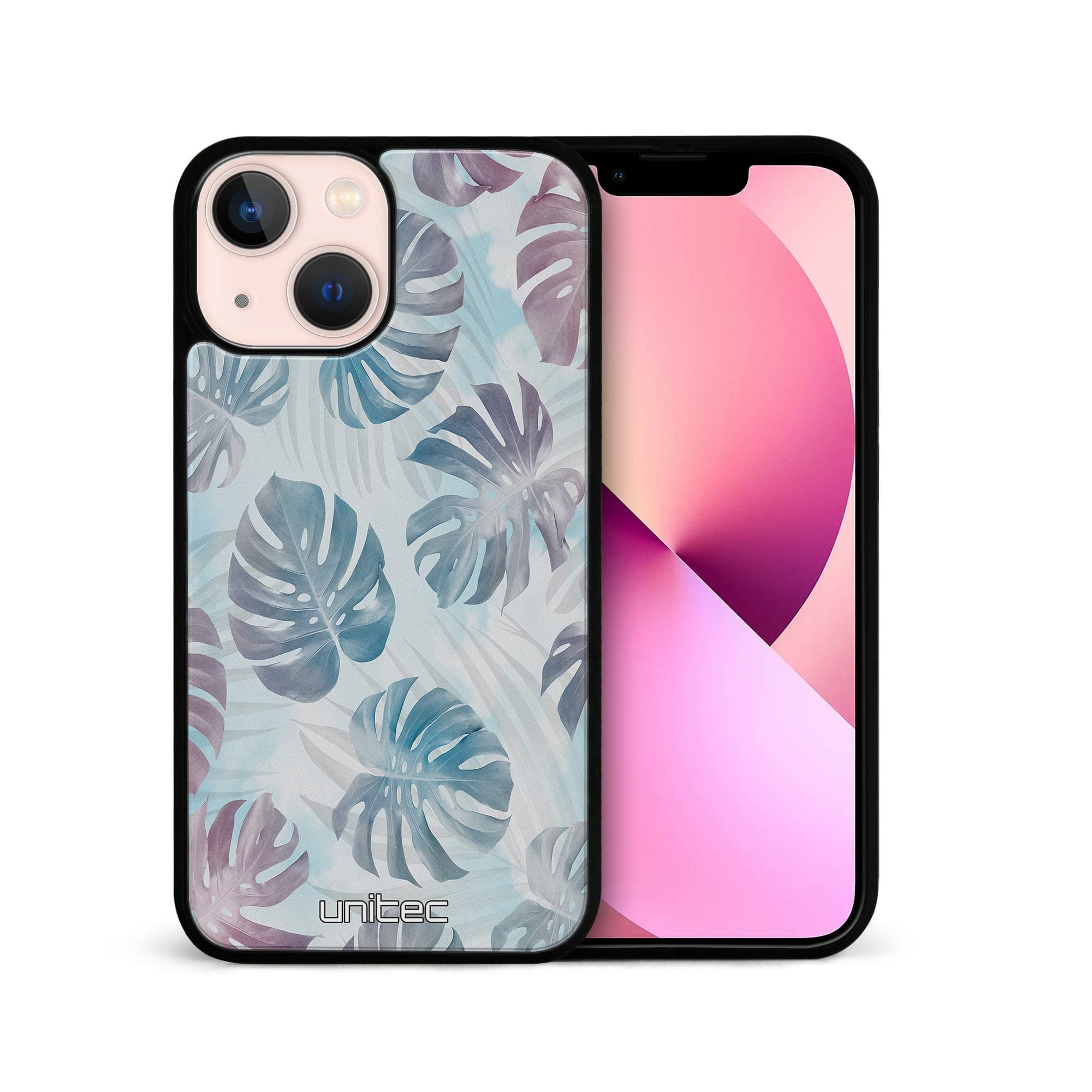 iPhone 13 Mini Suojakuori, Monstera texture