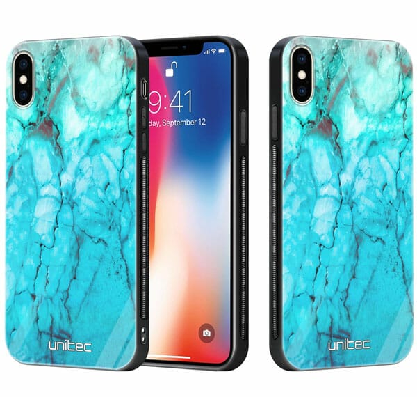iPhone XS unitec suojakuori 2 Icy Marble