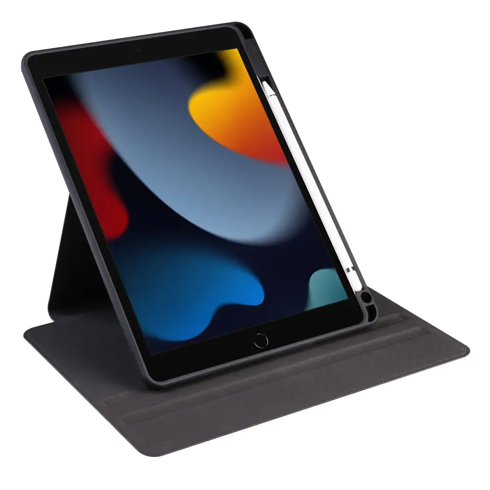 iPad 10.2 (2021/2020/2019) Pyörivä suojakotelo - Musta