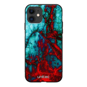 iPhone 11 marmori suojakuoret - Blue Red Marble - Ei