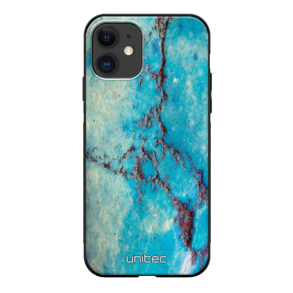 iPhone 11 marmori suojakuoret - Turquoise Marble - Ei
