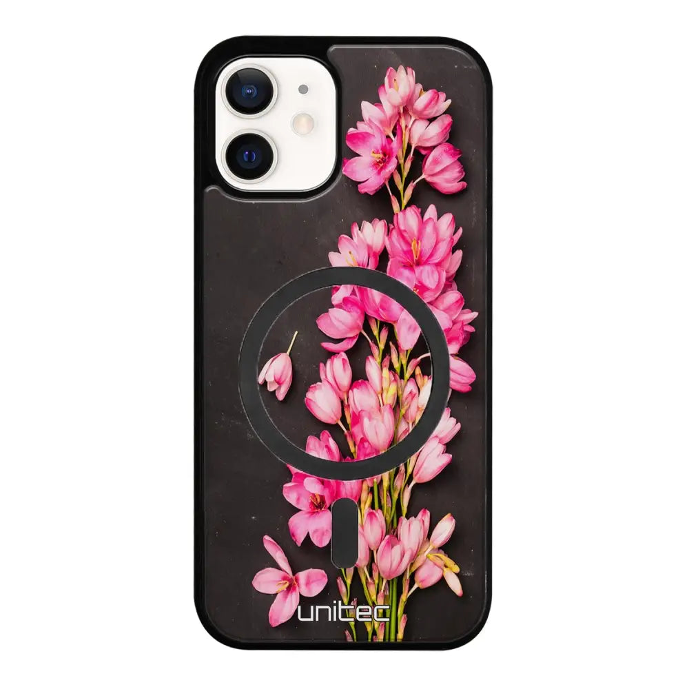 iPhone 12 Mini kukka suojakuoret - Pink Flowers