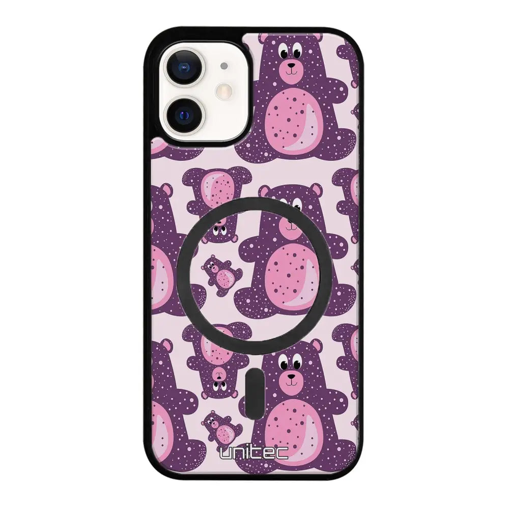 iPhone 12 Mini suojakuoret - Purple Teddy Bear