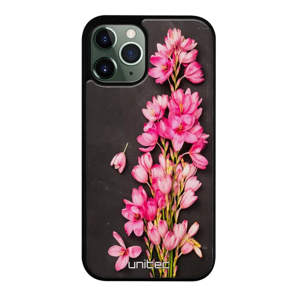 iPhone 12 Pro kukka suojakuoret - Pink Flowers - Ei