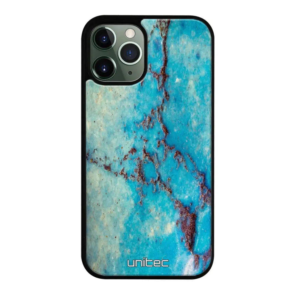 iPhone 12 Pro marmori suojakuoret - Turquoise Marble - Ei