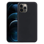 iPhone 12 / 12 Pro Silikonikuori Musta