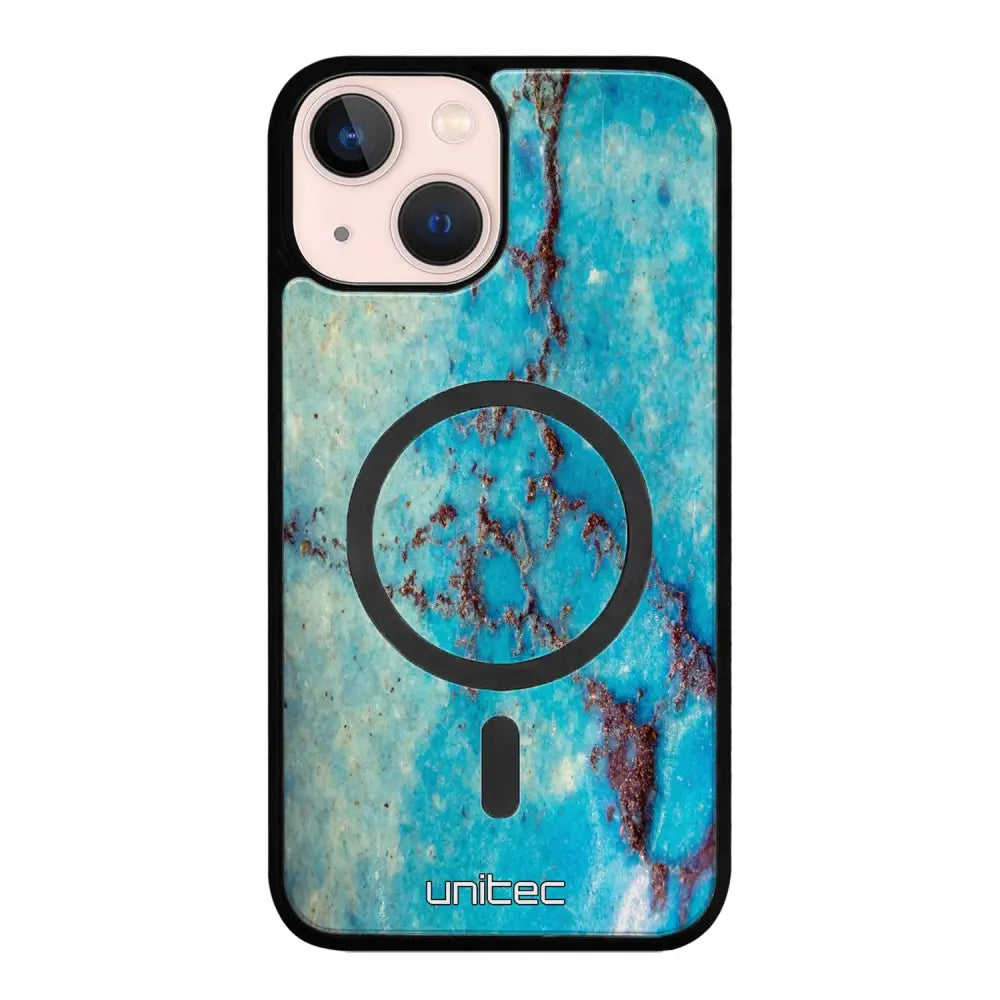 iPhone 13 Mini marmori suojakuoret - Turquoise Marble