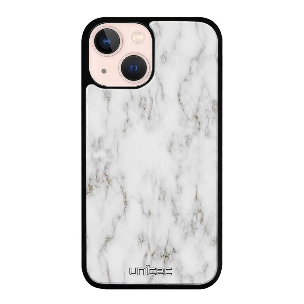 iPhone 13 Mini marmori suojakuoret - White Marble - Ei