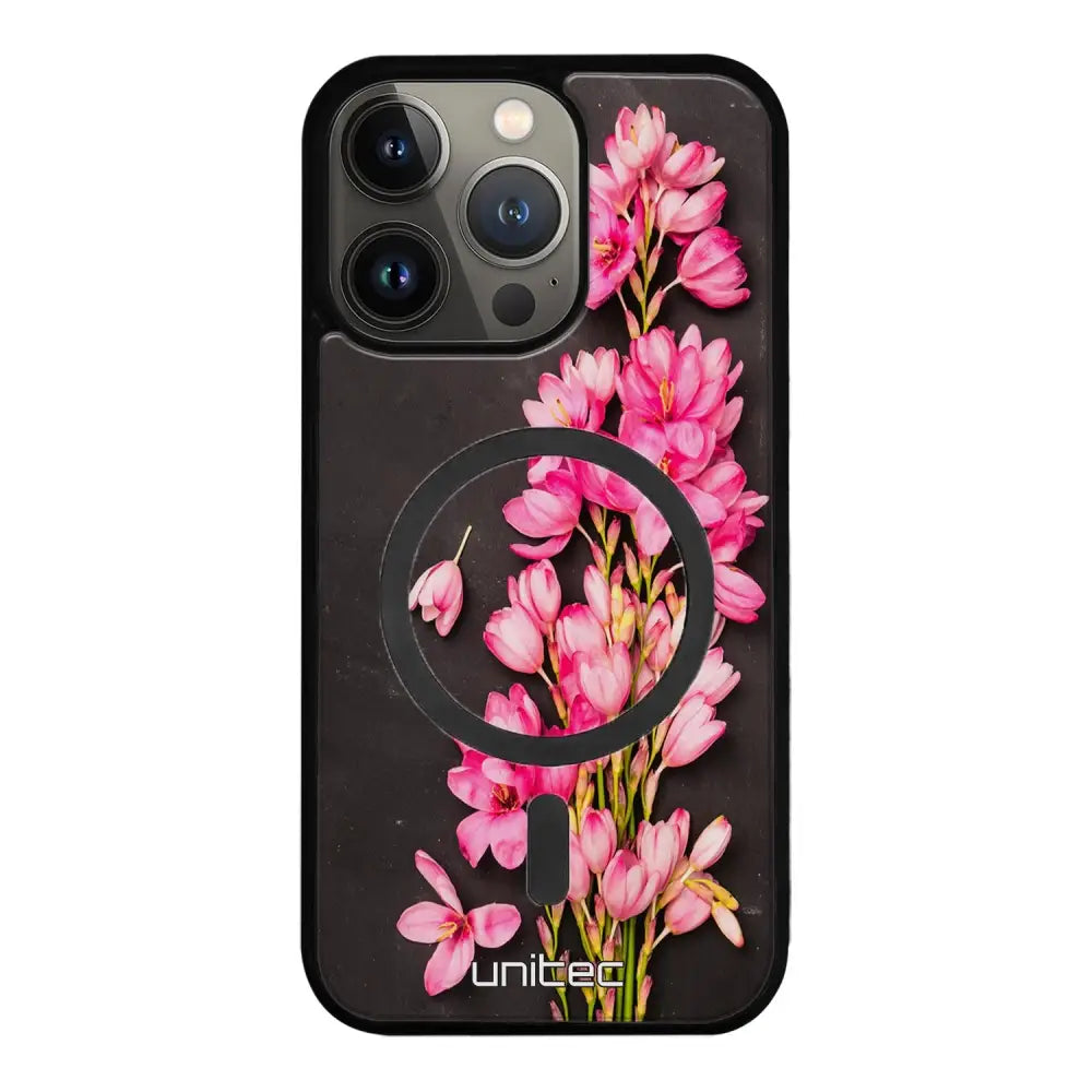 iPhone 13 Pro kukka suojakuoret - Pink Flowers