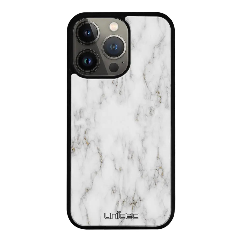 iPhone 13 Pro marmori suojakuoret - White Marble - Ei