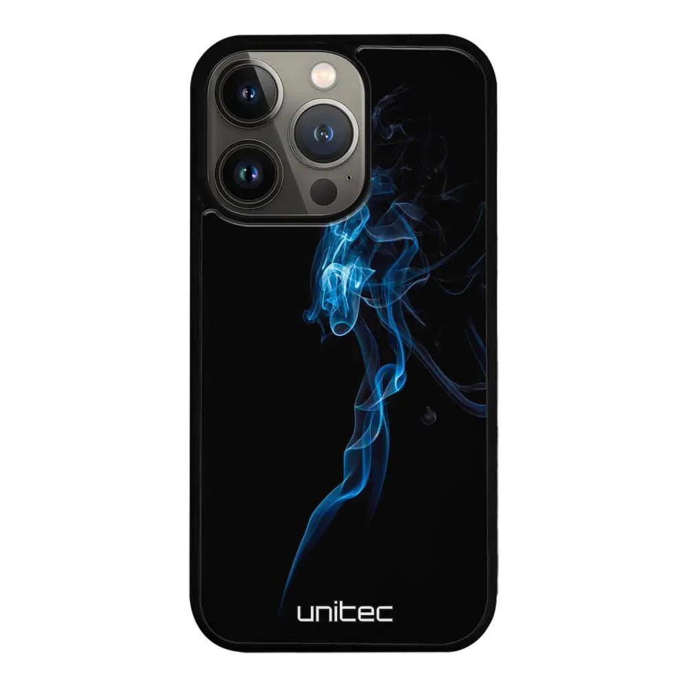 iPhone 13 Pro suojakuoret - Blue Smoke On Black - Ei
