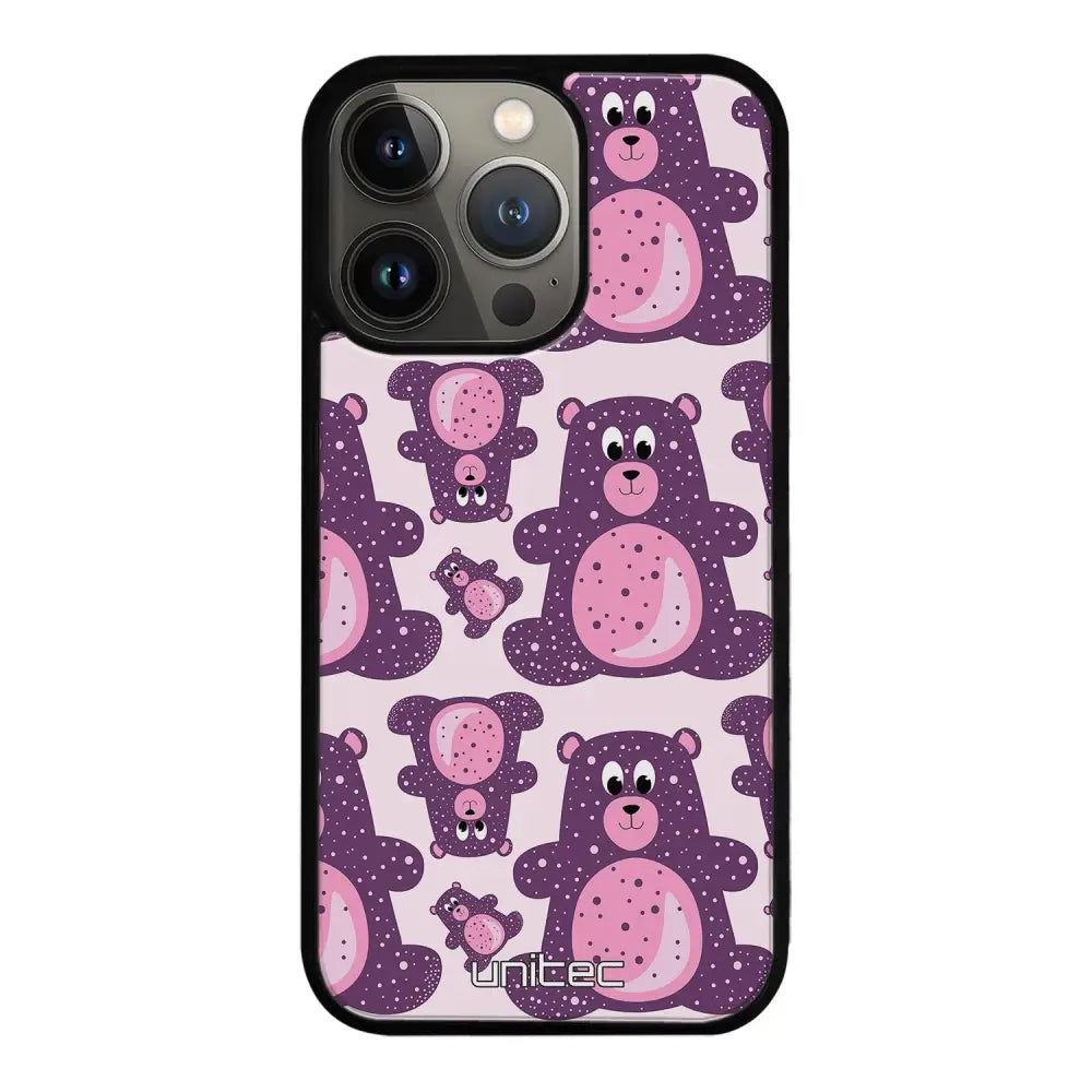 iPhone 13 Pro suojakuoret - Purple Teddy Bear - Ei