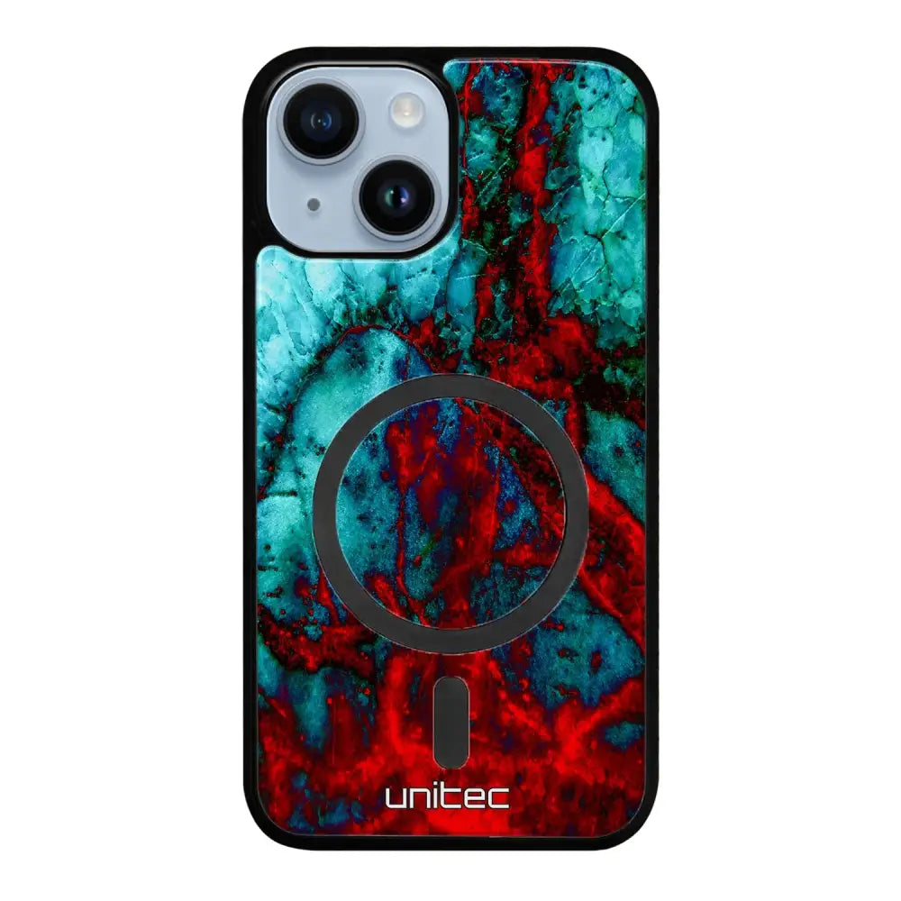 iPhone 14 marmori suojakuoret - Blue Red Marble