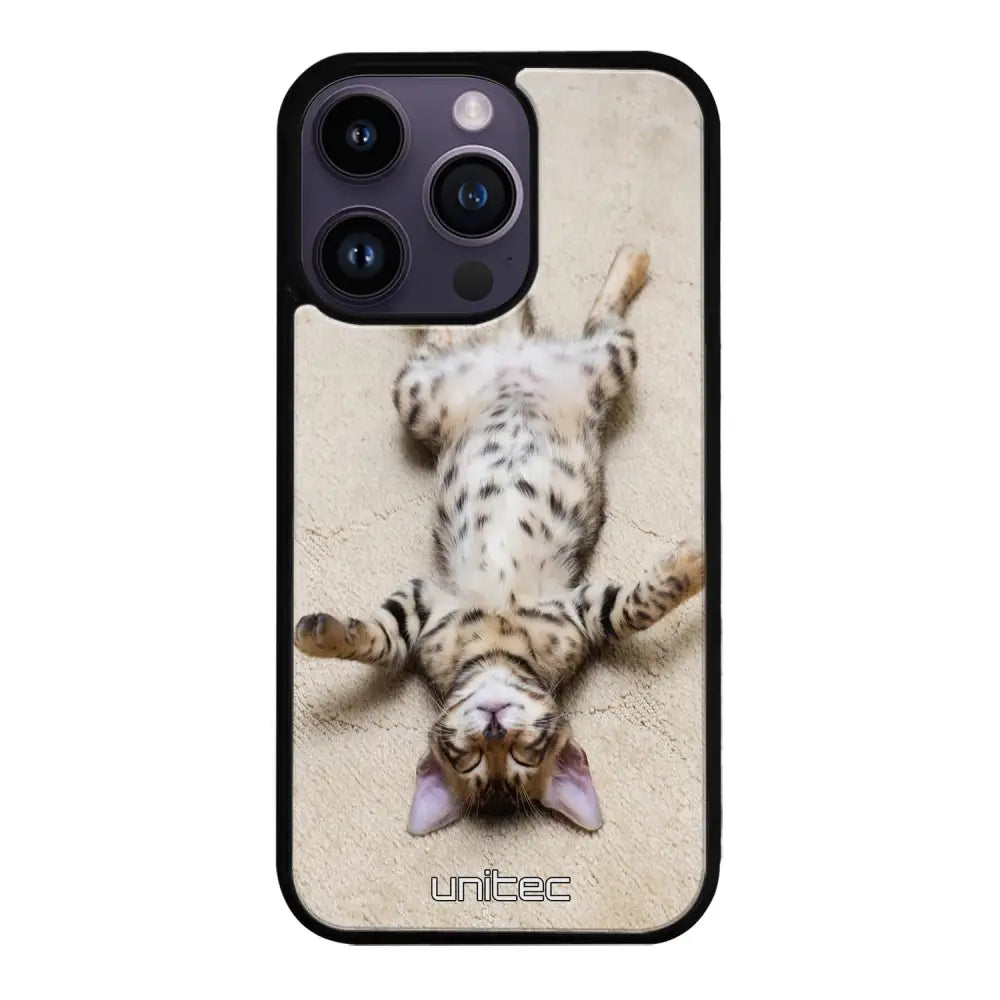 iPhone 14 Pro kissa suojakuoret - Relaxing Cat - Ei
