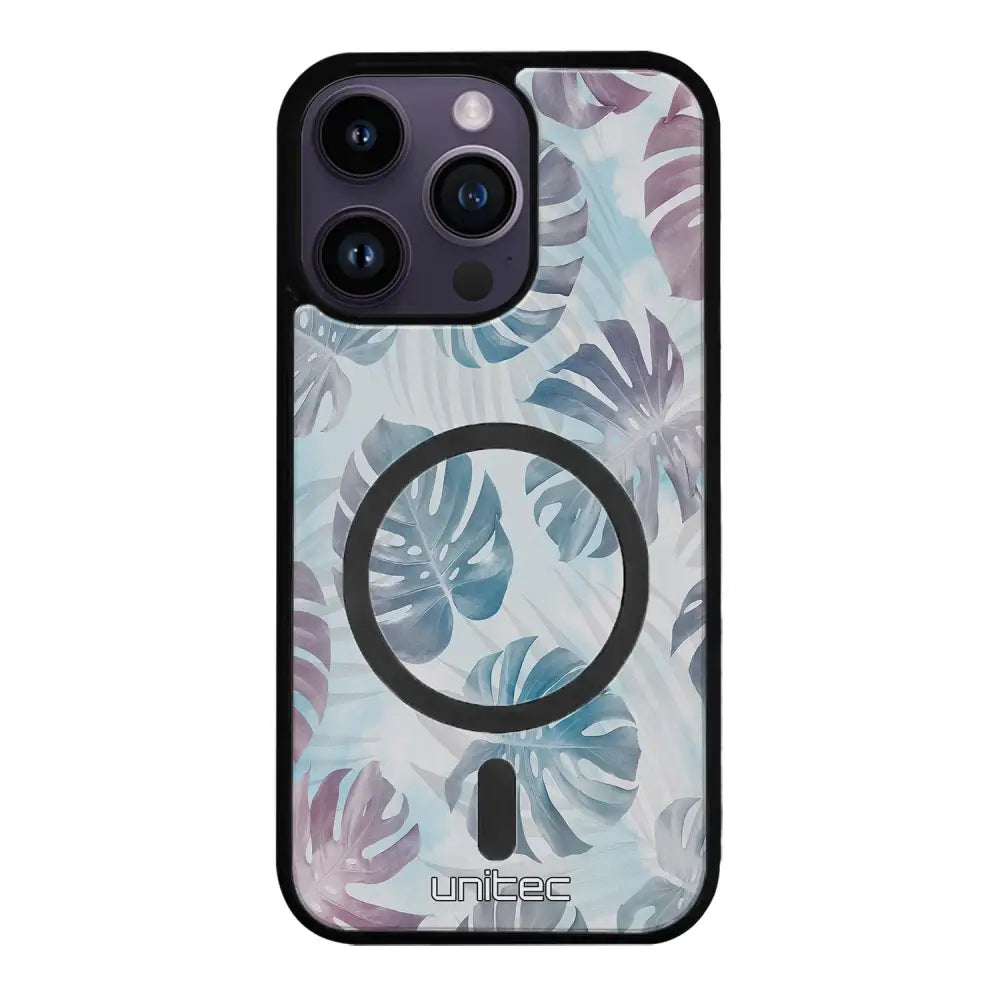 iPhone 14 Pro kukka suojakuoret - Monstera Texture