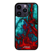 iPhone 14 Pro marmori suojakuoret - Blue Red Marble - Ei