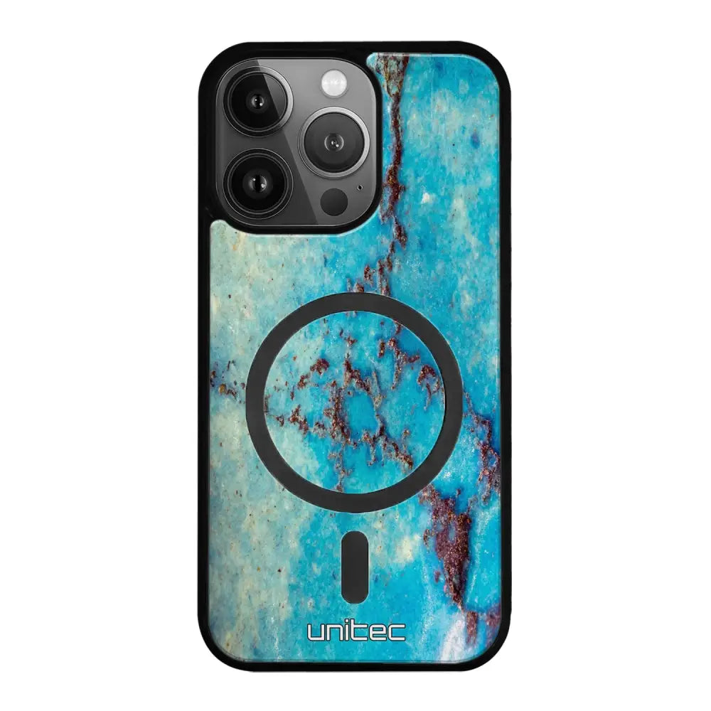 iPhone 14 Pro Max marmori suojakuoret - Turquoise Marble