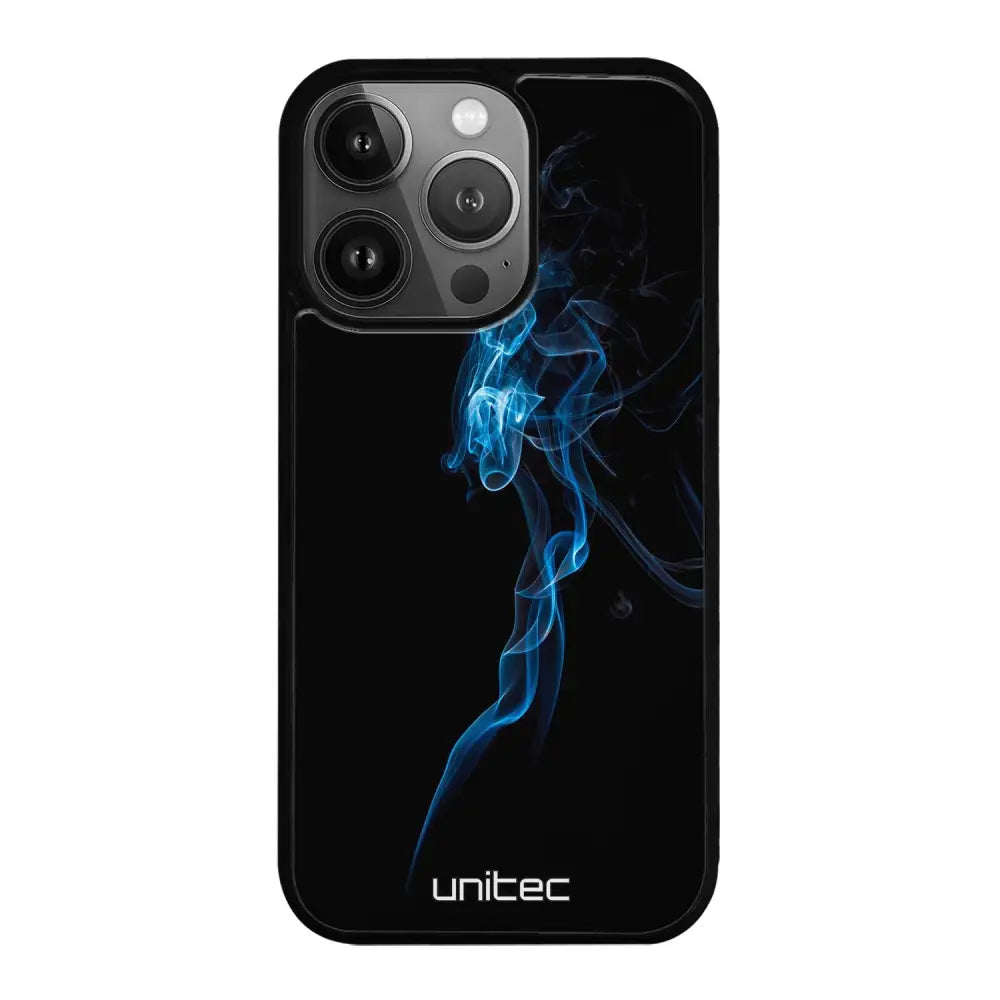 iPhone 14 Pro Max suojakuoret - Blue Smoke On Black - Ei