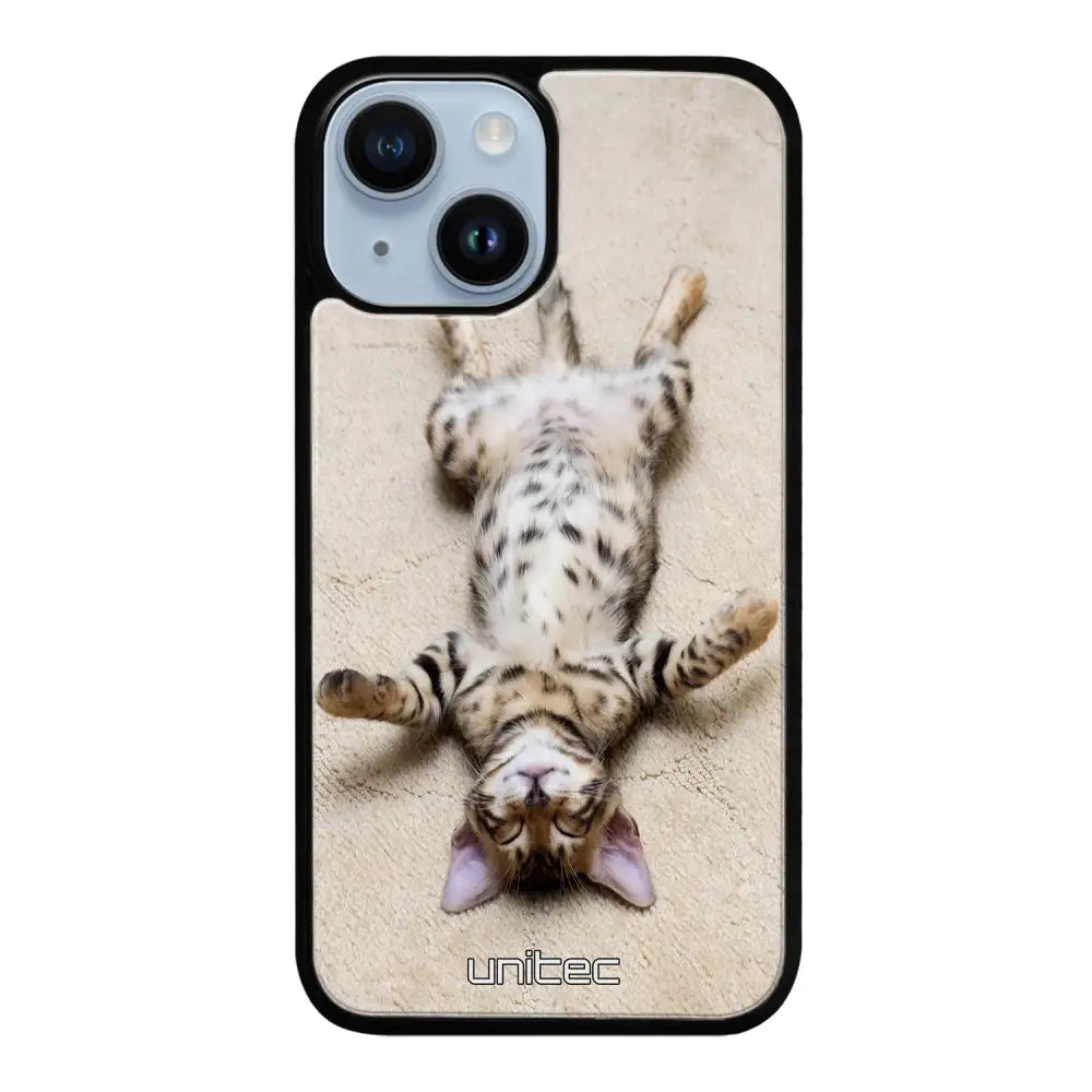 iPhone 15 kissa suojakuoret - Relaxing Cat - Ei