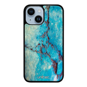 iPhone 15 marmori suojakuoret - Turquoise Marble - Ei
