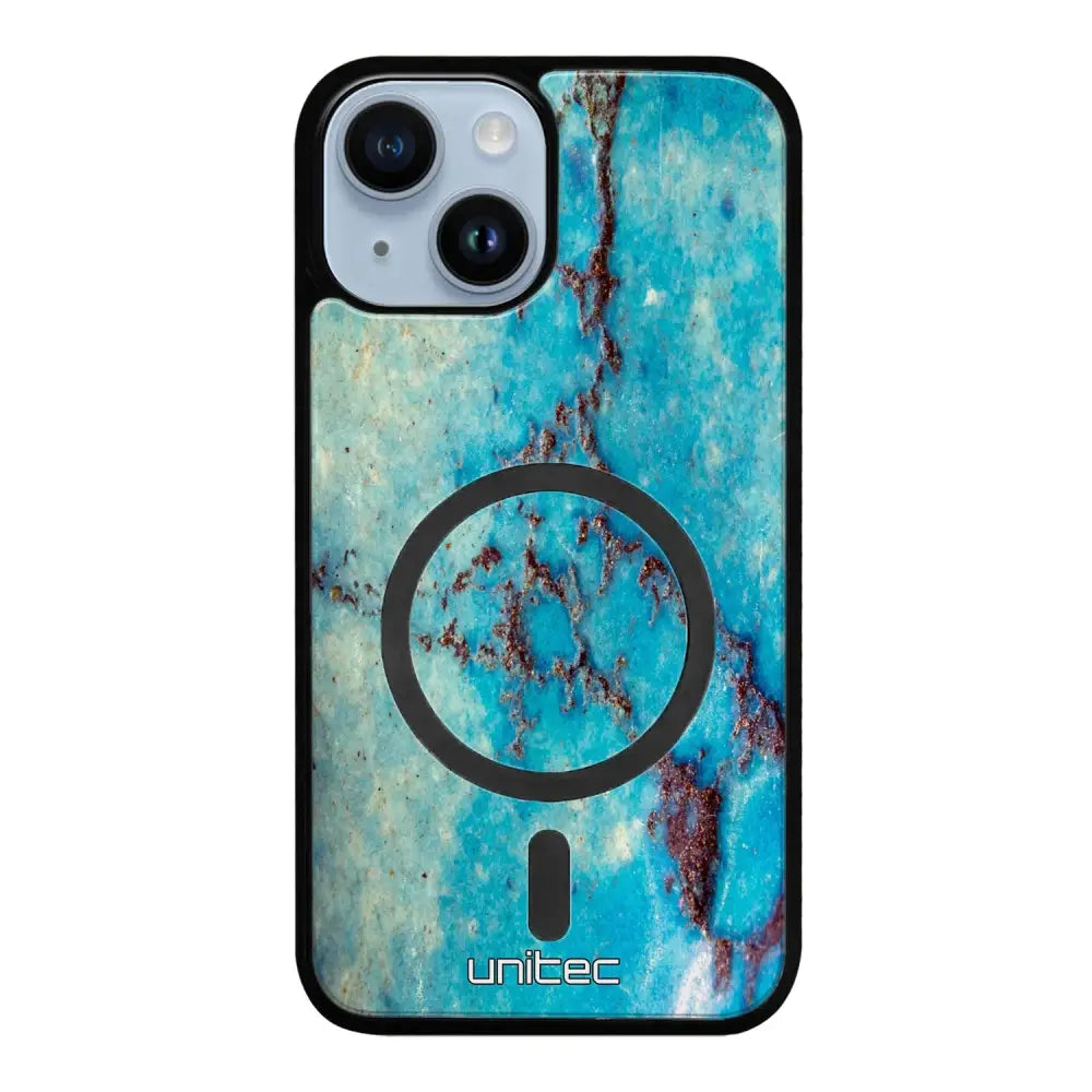 iPhone 15 marmori suojakuoret - Turquoise Marble