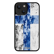 iPhone 15 Plus suojakuoret - Painted Finnish Flag - Ei