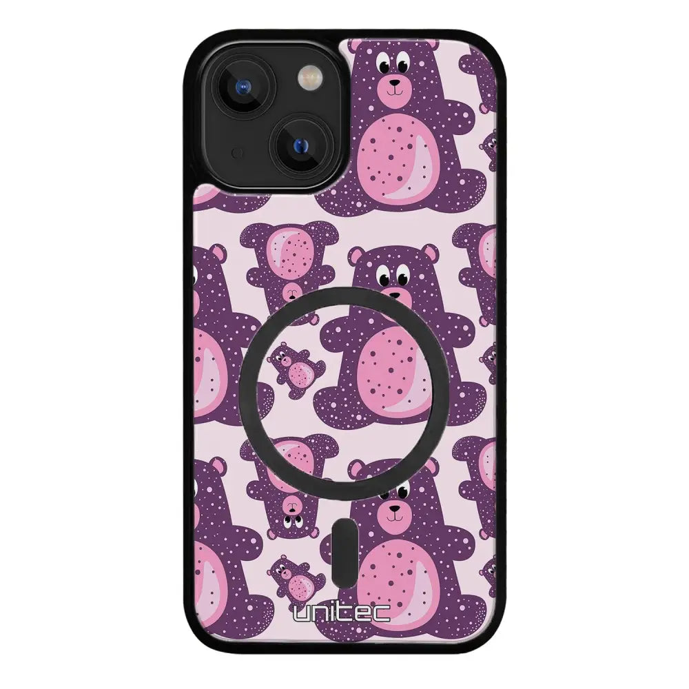 iPhone 15 Plus suojakuoret - Purple Teddy Bear