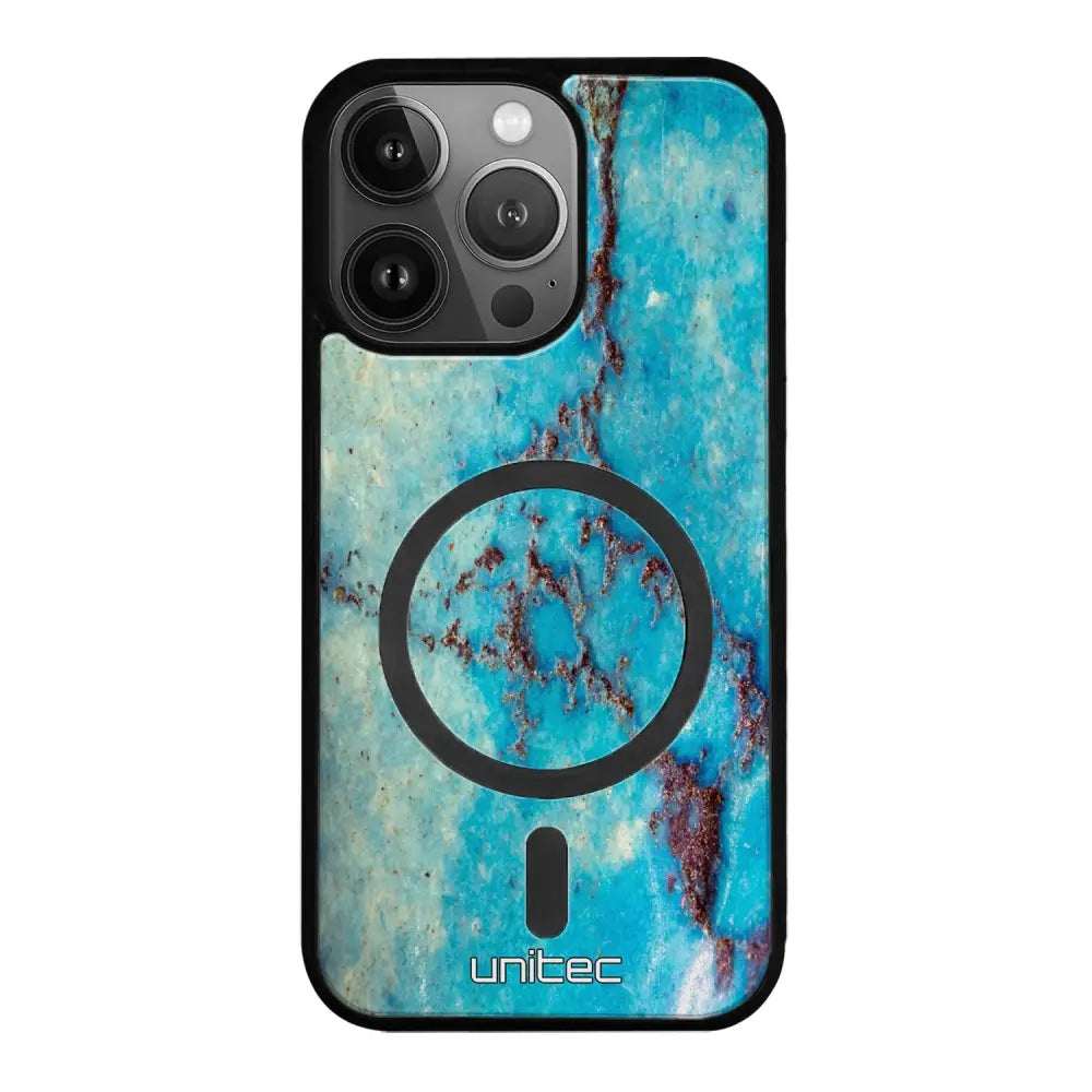 iPhone 15 Pro Max marmori suojakuoret - Turquoise Marble