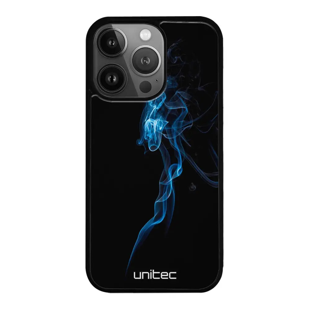 iPhone 15 Pro Max suojakuoret - Blue Smoke On Black - Ei