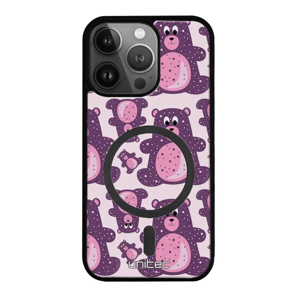 iPhone 15 Pro Max suojakuoret - Purple Teddy Bear