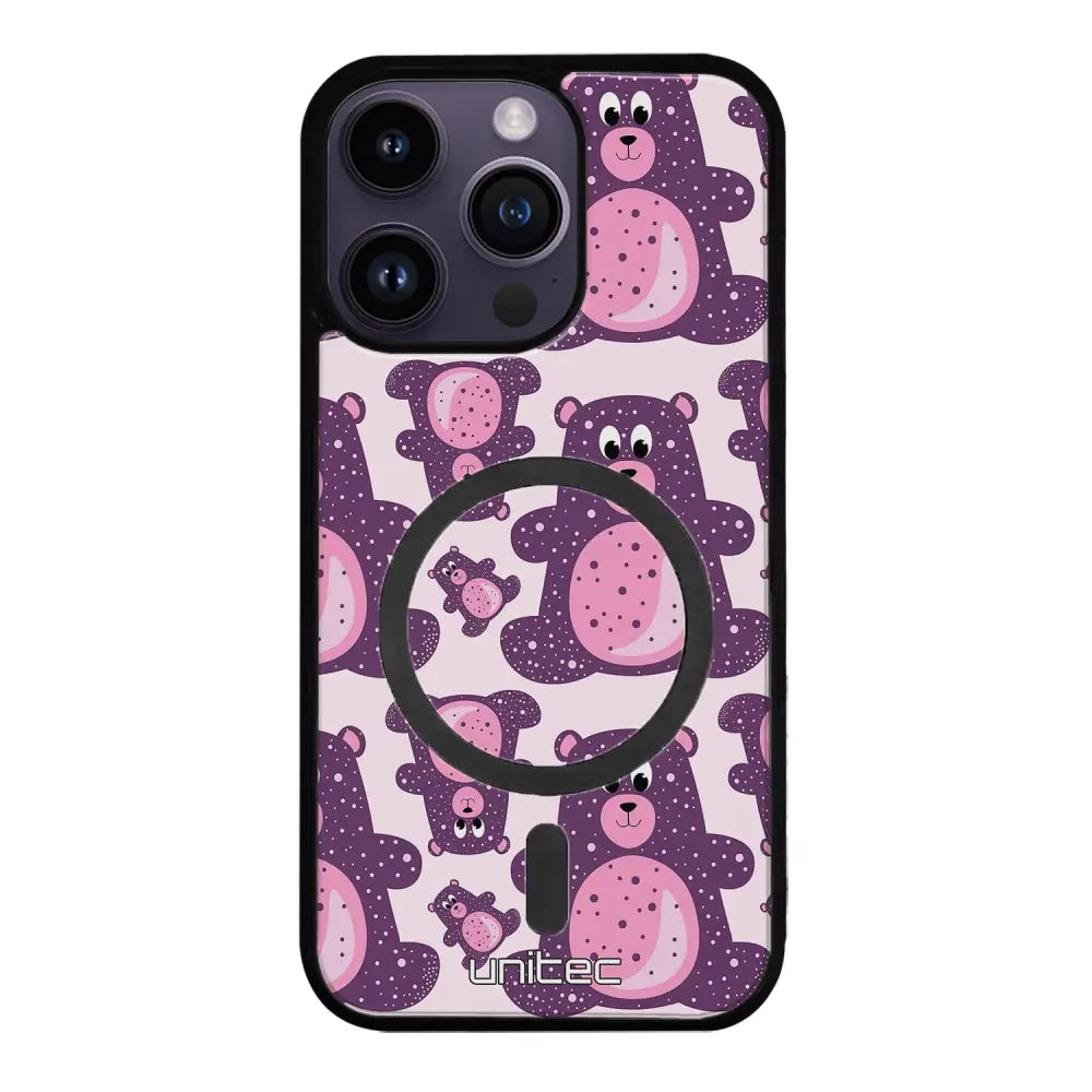 iPhone 15 Pro suojakuoret - Purple Teddy Bear