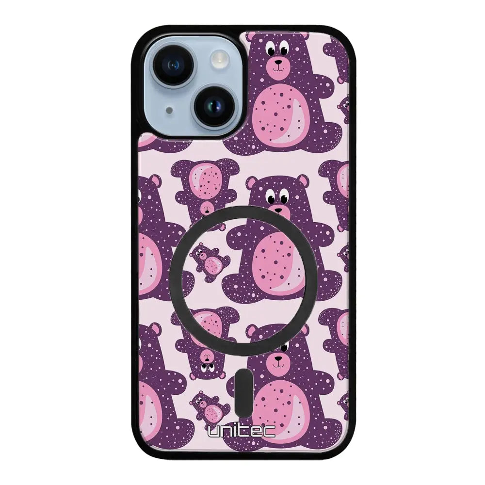 iPhone 15 suojakuoret - Purple Teddy Bear